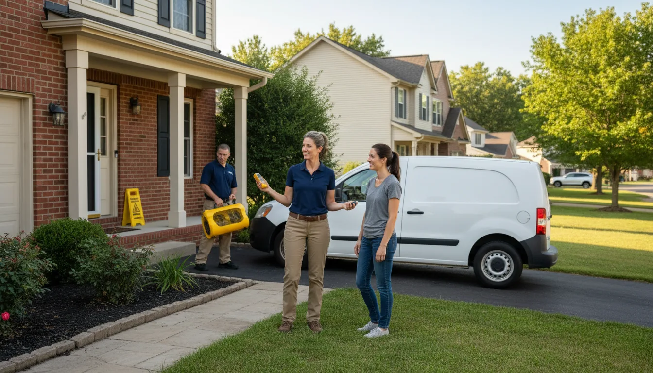 Residential water damage restoration in Onarga, IL